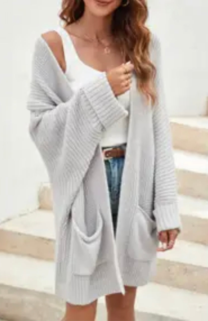 Oversized Fold Over Sleeve Sweater