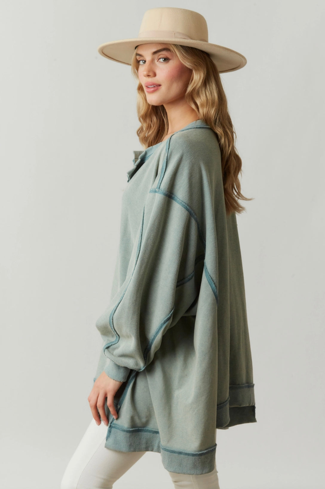 Dusty Sage Loose Fit Sweater