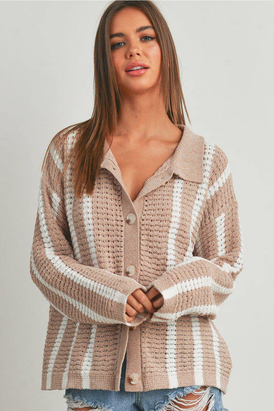Oversized Chenille Sweater Cardigan