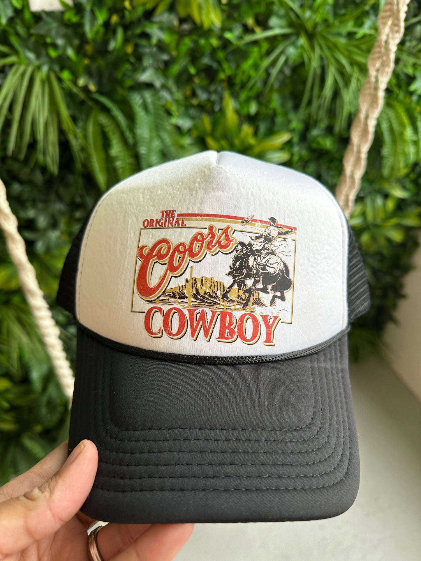 Coors cowboy trucker hat